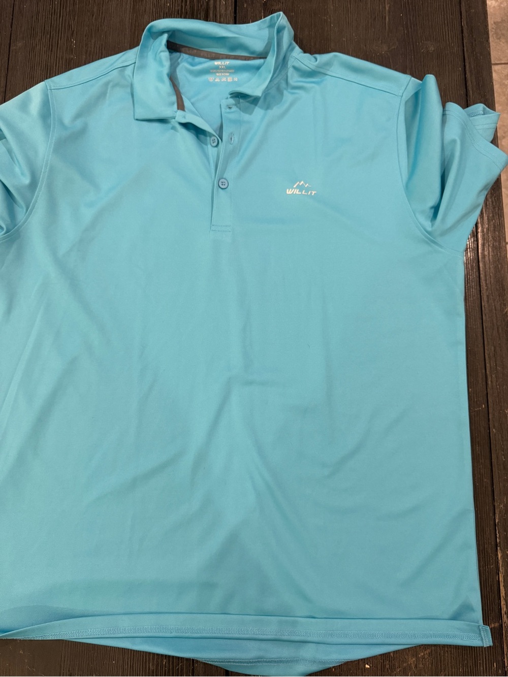 Willit Men's Performance Polo in Aqua Blue